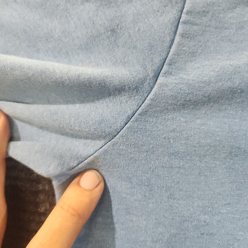 Patagonia Mens Organic Cotton Crewneck Sweatshirt Light Blue Size M P-6 Logo - Picture 7 of 8